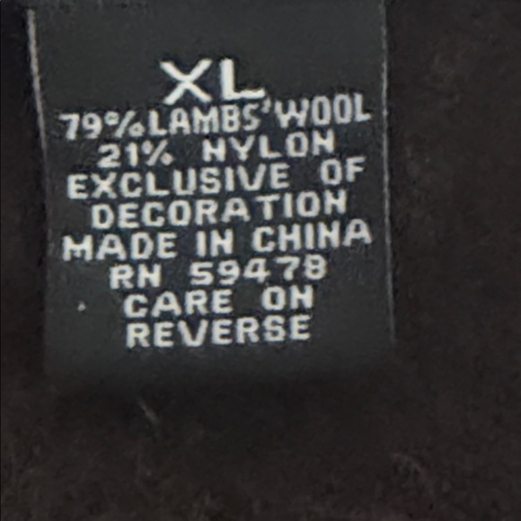 Vintage Lambswool Sweater Cardigan |Brown Pink Floral Cottagecore Soft Grunge XL - Picture 13 of 13